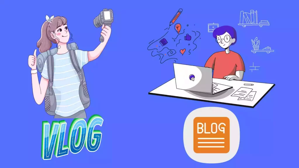 What is the difference between blogging and vlogging?