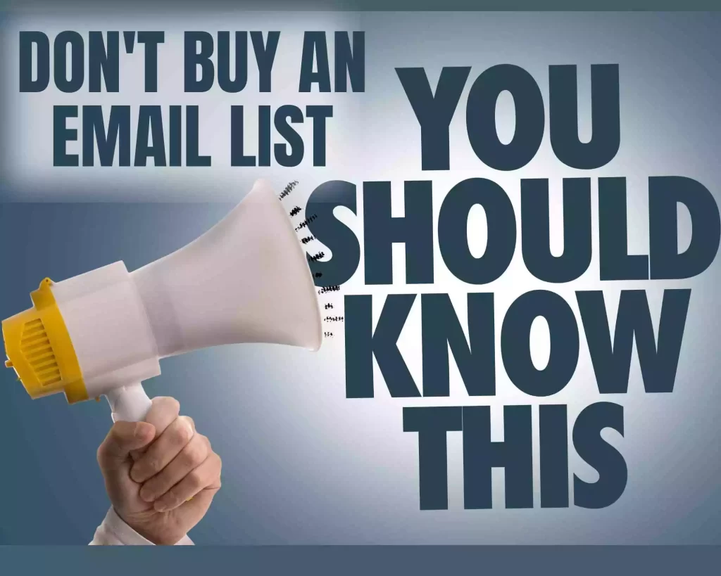 why you should not buy an email list
